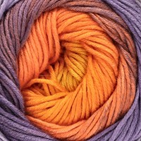 Lana Grossa Gomitolo Aloha 316 Yolk Yellow / Curry / Orange / Purple / Grey Purple / Cinnamon / Yellow Green-2