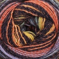 Lana Grossa Gomitolo Bene 751 Salmon/black brown/yellow/khaki/gray blue-2