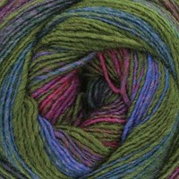Lana Grossa Gomitolo Bene 764 Olive/purple/fuchsia/pink/royal/gray blue-2