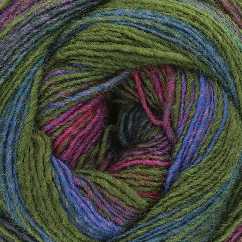 Lana Grossa Gomitolo Bene 764 Olive/purple/fuchsia/pink/royal/gray blue-2