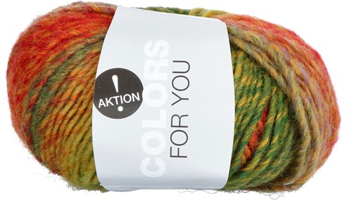 Lana Grossa Colors for you 135 Yellow Green/Burgundy/Orange/Saffron Yellow/Olive/Blue Purple
