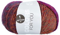Lana Grossa Colors for you 138 Dark red/bright red/cyclamen/petrol/cherry red/orange red/purple/dark brown