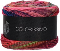 Lana Grossa Colorissimo 007 Rust / Petrol / Salmon / Red / Green / Raspberry