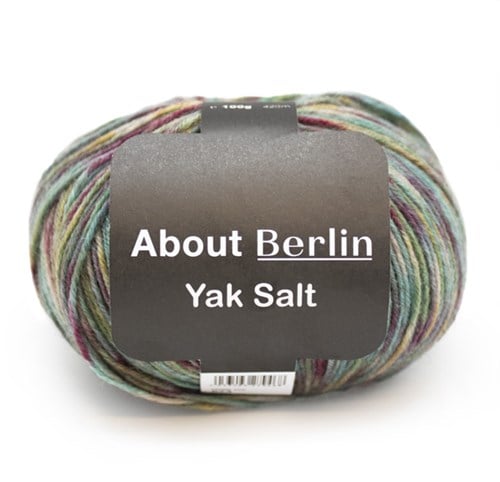 Lana Grossa About Berlin Yak Salt 624 Bordeaux / Light green / Light blue