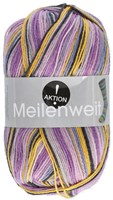 Lana Grossa Meilenweit 100 Aktion 036 Dark Grey/Yellow/Graucous Purple/Lilac/Violet Blue
