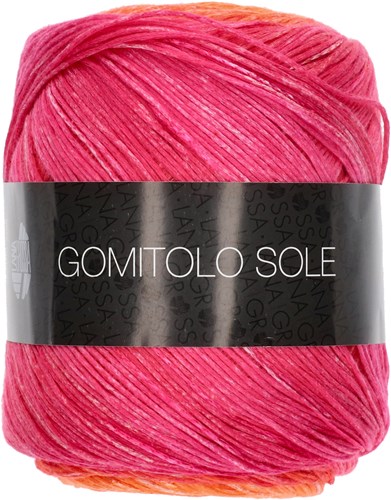 Lana Grossa Gomitolo Sole 917 Yellow - Salmon - Raspberry - Pink