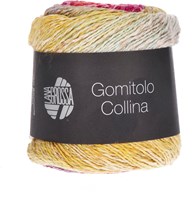 Lana Grossa Gomitolo Collina 1015 sand/lilac/fuchsia/salmon/rose/subtle green/yellow