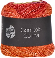 Lana Grossa Gomitolo Collina 1018 olive/red orange/orient red/red violet/yellow green/camel