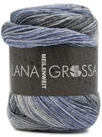 Lana Grossa Meilenweit 100 Sorbetto 6256 Dark blue / Grey