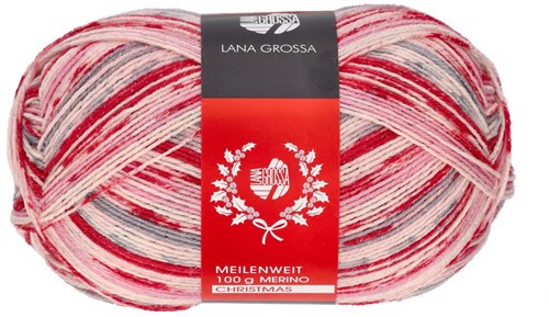 Lana Grossa Meilenweit 100 Merino Christmas Lurex 6763