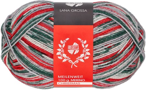 Lana Grossa Meilenweit 100 Merino Christmas Lurex 6765