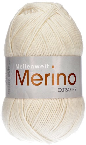 Lana Grossa Meilenweit 100 Merino Extra Fine Uni 2405 Weiß