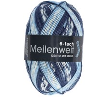 Lana Grossa Meilenweit 6-Fach 150 Denim Mix Blue 9598