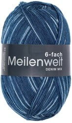 Lana Grossa Meilenweit 6-Fach 150 Denim Mix