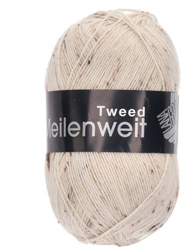 Lana Grossa Meilenweit 100 Tweed 106 Natur meliert