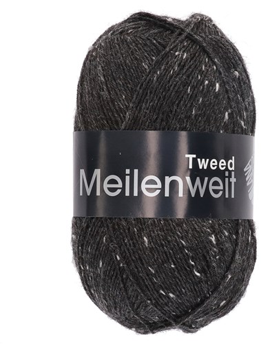Lana Grossa Meilenweit 100 Tweed 107 Anthrazit