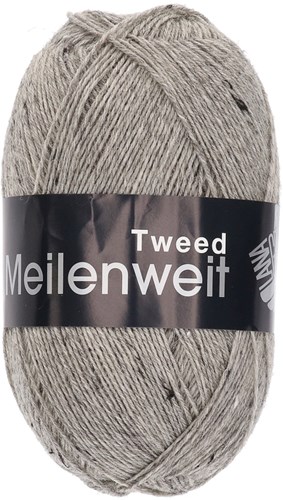 Lana Grossa Meilenweit 100 Tweed 110 Grau meliert