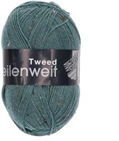 Lana Grossa Meilenweit 100 Tweed 166 Graugrün