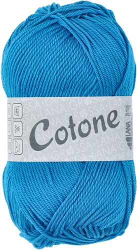 Lana Grossa Cotone 010 Türkisblau