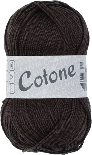 Lana Grossa Cotone 080 Schwarz Braun