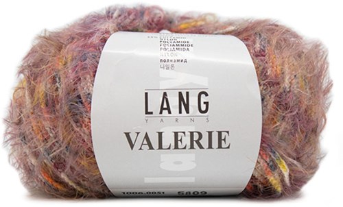 Lang Yarns Valerie 051 Multicolour Bordeaux/Yellow/Blue