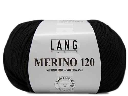 Lang Yarns Merino 120 0004 Schwarz