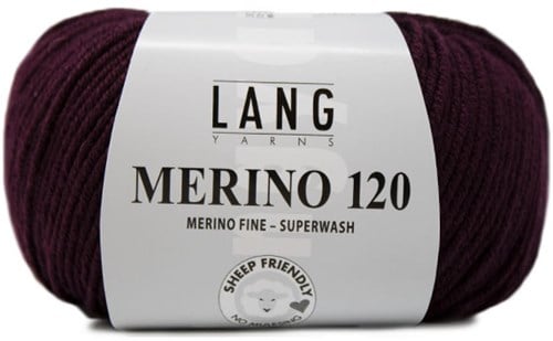 Lang Yarns Merino 120 0390 Aubergine
