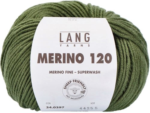 Lang Yarns Merino 120 0397 Krokodilgrün