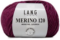 Lang Yarns Merino 120 0566 Zyklame Mélange