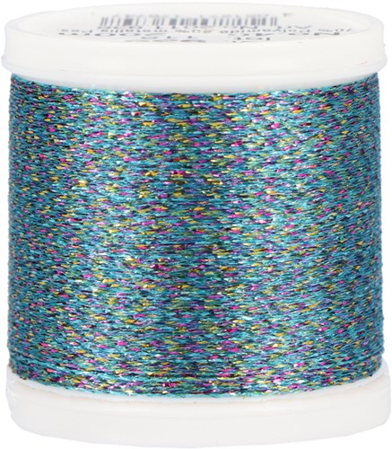 Rico Sticktwist Metallic Stickgarn No. 40 200m 936 Rainbow/Blue
