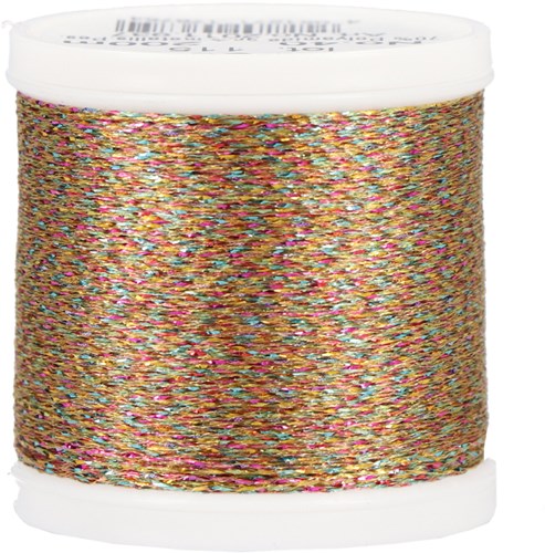 Rico Sticktwist Metallic Stickgarn No. 40 200m 937 Rainbow/Yellow