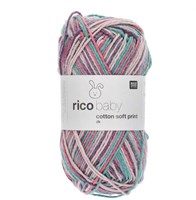 Rico Baby Cotton Soft Print dk 020 Pink-Turquoise