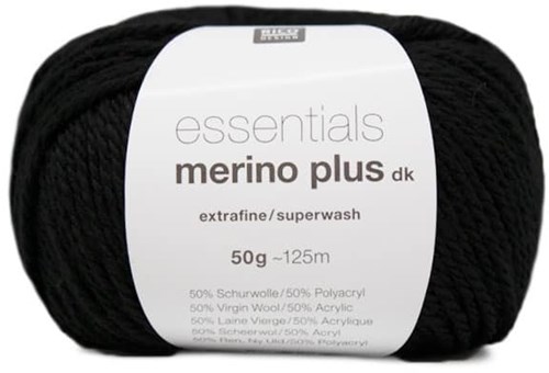Rico Essentials Merino Plus DK 014 Black