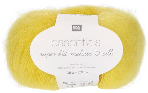 Rico Essentials Super Kid Mohair Loves Silk 17 Yellow