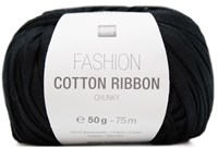 Rico Fashion Cotton Ribbon Chunky 08 Schwarz