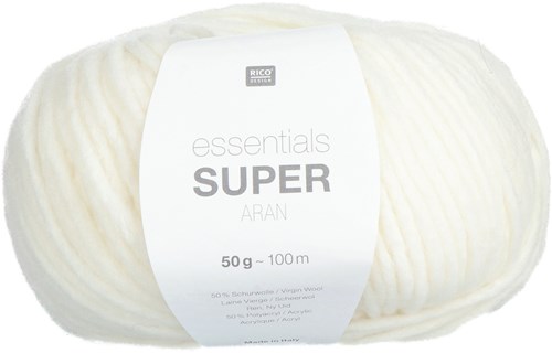 Rico Essentials Super Aran 001 Cream