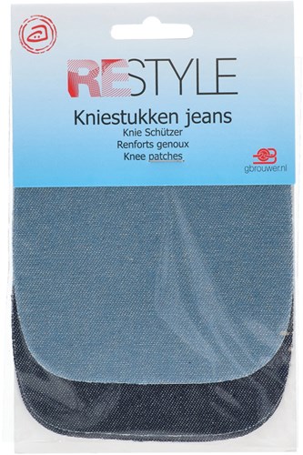 Restyle Knieschützer Jeans 10 cm x 9 cm Aufbügelbar (2 Stück)