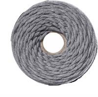 Trimits Makramee Cord Baumwolle 87m x 4mm 10 Slate Grey-3