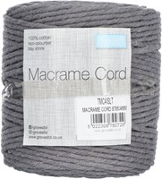 Trimits Makramee Cord Baumwolle 87m x 4mm 10 Slate Grey