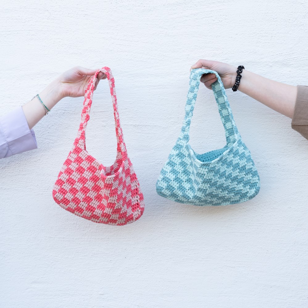 Checkered handbag best sale