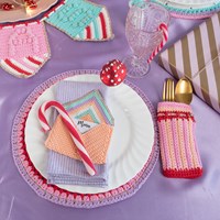 Yarn and Colors Colorful Christmas Cutlery Keeper Häkelpaket 037 Cotton Candy-2