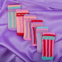 Yarn and Colors Colorful Christmas Cutlery Keeper Häkelpaket 037 Cotton Candy-3