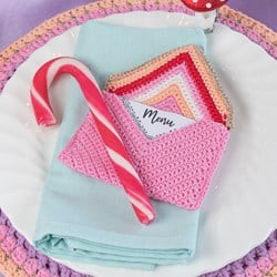Häkelanleitung Yarn and Colors Colorful Christmas Menu Holder