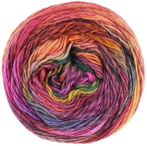 Lana Grossa Colorissimo 218 Pink,Fuchsia,Dotter-,Graugelb,Orange,Rotbraun, Graugrün,Schwarzrot
