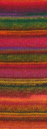 Lana Grossa Colorissimo 218 Pink,Fuchsia,Dotter-,Graugelb,Orange,Rotbraun, Graugrün,Schwarzrot-2