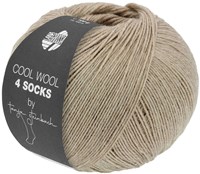 Lana Grossa Cool Wool 4 Socks Uni 7728 Graubeige