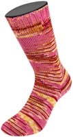 Lana Grossa Cool Wool 4 Socks Print 3 7201 Pink/Weinrot/Ecru/Gelb/Camel-3