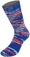 Lana Grossa Cool Wool 4 Socks Print 3 7202 Kobaltblau/Tonrot/Weiß/Jade/Dunkelfuchsia/Hellblau-3