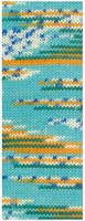 Lana Grossa Cool Wool 4 Socks Print 3 7205 Türkis/Opalgrün/Gelborange/Weiß/Hell-/Kobaltblau-2