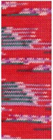 Lana Grossa Cool Wool 4 Socks Print 3 7206 Rot/Opalgrün/Weiß/Lila/Fuchsia-2